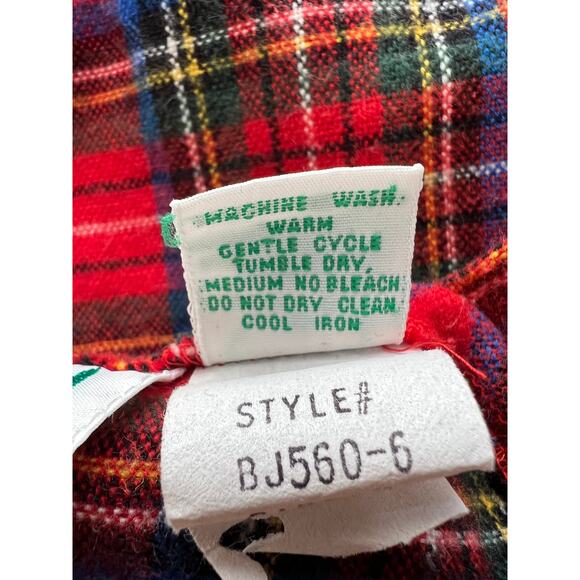 Vintage Alyssa Girls Red Tartan Jumper Dress Size 4 Classic Plaid Christmas - Picture 8 of 9